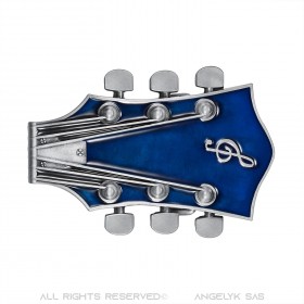 Hebilla De Cinturón Guitarra Eléctrica Rock Azul bobijoo