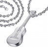 Pendentif Guitare Voyageur Gipsy Acier 316L + Chaîne Café bobijoo