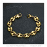 BR0277 BOBIJOO Jewelry Steel and Gold Coffee Bean Bracelet 21cm, 4 sizes to choose from