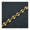 BR0277 BOBIJOO Jewelry Steel and Gold Coffee Bean Bracelet 21cm, 4 sizes to choose from