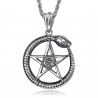 PE0279 BOBIJOO Jewelry Anhänger Ouroboros-Zyklus des lebens Pentagramm Edelstahl