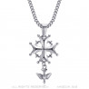 PEF0063 BOBIJOO Jewelry Cross Pendant Huguenot Protestant Woman Child