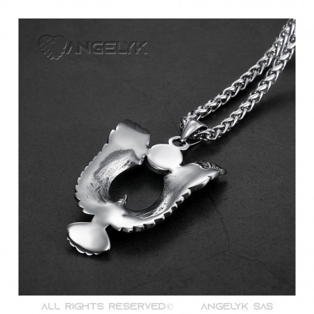 BOBIJOO Jewelry - Pendentif Collier Aigle Live To Ride Tout