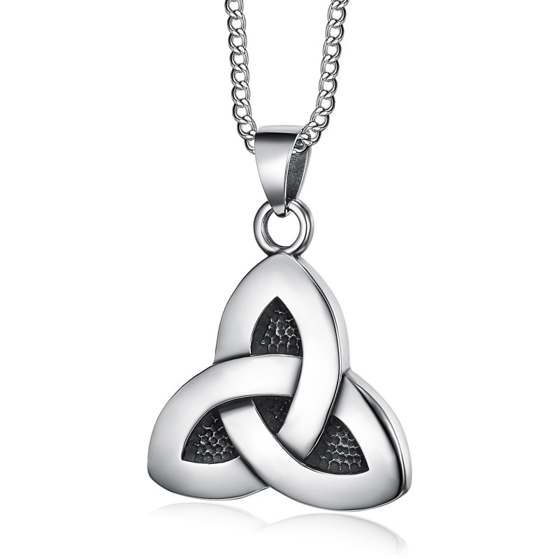 PE0286 BOBIJOO Jewelry Colgante Triquetra Celta Trinidad Acero 316L Cadena