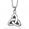 PE0286 BOBIJOO Jewelry - Anhänger, Triquetra Keltisch Dreifaltigkeit Stahl 316L Kette