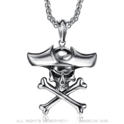 PE0283 BOBIJOO Jewelry Colgante de Pirata calavera bandera pirata del Cráneo del Motorista Triker