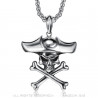 PE0283 BOBIJOO Jewelry Colgante de Pirata calavera bandera pirata del Cráneo del Motorista Triker