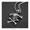 PE0283 BOBIJOO Jewelry Pendant Pirate skull Skull Crossbones Biker Triker