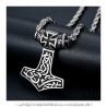 PE0281 BOBIJOO Jewelry Pendant Necklace Thor's Hammer Mjöllnir Symbol Viking Templar