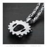 PE0280 BOBIJOO Jewelry Pendant Mechanic Motorcycle Biker Skull Large Chain