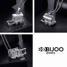 PE0197S BOBIJOO Jewelry Pendant Necklace Trailer Caravan Traveller 316L Steel