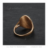 BAF0043 BOBIJOO Jewelry Ring Curved One 1 Penny Elizabeth II Steel Rose Gold Shiny