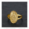 BAF0045 BOBIJOO Jewelry Ring Tailliert Jungfrau Wundertätige Medaille 1830 Stahl Gold