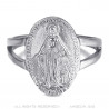 BAF0046 BOBIJOO Jewelry Ring Tailliert Jungfrau Wundertätige Medaille 1830 Silber Stahl