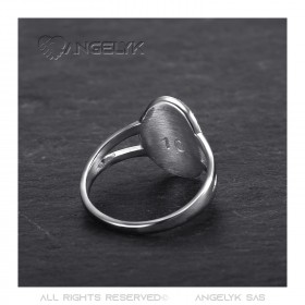 BAF0046 BOBIJOO Jewelry Ring Tailliert Jungfrau Wundertätige Medaille 1830 Silber Stahl