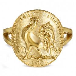 BAF0049 BOBIJOO Gioielli Anello Curvo Pezzo di Cazzo Reverse 20 Franco Marianne Oro
