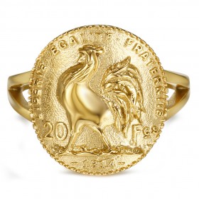 BAF0049 BOBIJOO Jewelry Anillo Pieza Curva Polla Invertir 20 Franco Marianne Oro
