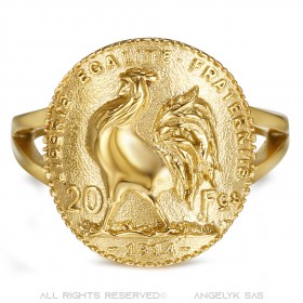 BAF0049 BOBIJOO Gioielli Anello Curvo Pezzo di Cazzo Reverse 20 Franco Marianne Oro