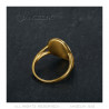 BAF0049 BOBIJOO Jewelry Ring Curved Piece Cock Reverse 20 Franc Marianne Gold