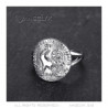 BAF0050 BOBIJOO Jewelry Ring Curved Piece Cock Reverse 20 Francs Marianne Silver