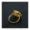 BAF0051 BOBIJOO Jewelry Ring Siegelring Besetzt mit Italien, Napoleon III Münze Louis Gold