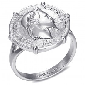 BAF0052 BOBIJOO Jewelry Anillo Anillo anillo Conjunto Con Napoleón III de la Moneda Louis Dinero