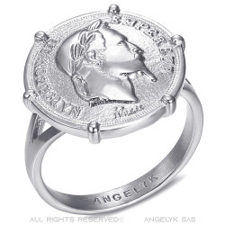 BAF0052 BOBIJOO Gioielli Anello anello Set Con Napoleone III Moneta Louis Soldi