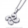 PE0182S BOBIJOO Jewelry Colgante Hombre Cruz Vasco Lauburu Acero Plata