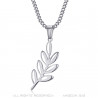 PE0294 BOBIJOO Jewelry Pendant Acacia Leaf Titi and Freemasonry Silver