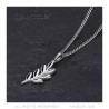 PE0294 BOBIJOO Jewelry Pendant Acacia Leaf Titi and Freemasonry Silver