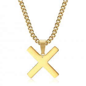 PE0295 BOBIJOO Jewelry Pendant Cross Decussé of Saint Andrew X Gold