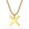 PE0295 BOBIJOO Jewelry Pendant Cross Decussé of Saint Andrew X Gold