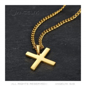 PE0295 BOBIJOO Jewelry Anhänger Kreuz Decussé von Saint Andrew X Gold