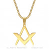 PE0297 BOBIJOO gioielli ciondolo discreta massoneria staffa bussola oro