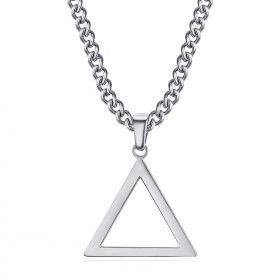 PE0300 BOBIJOO Jewelry Silver Freemasonry Triangle Pendant