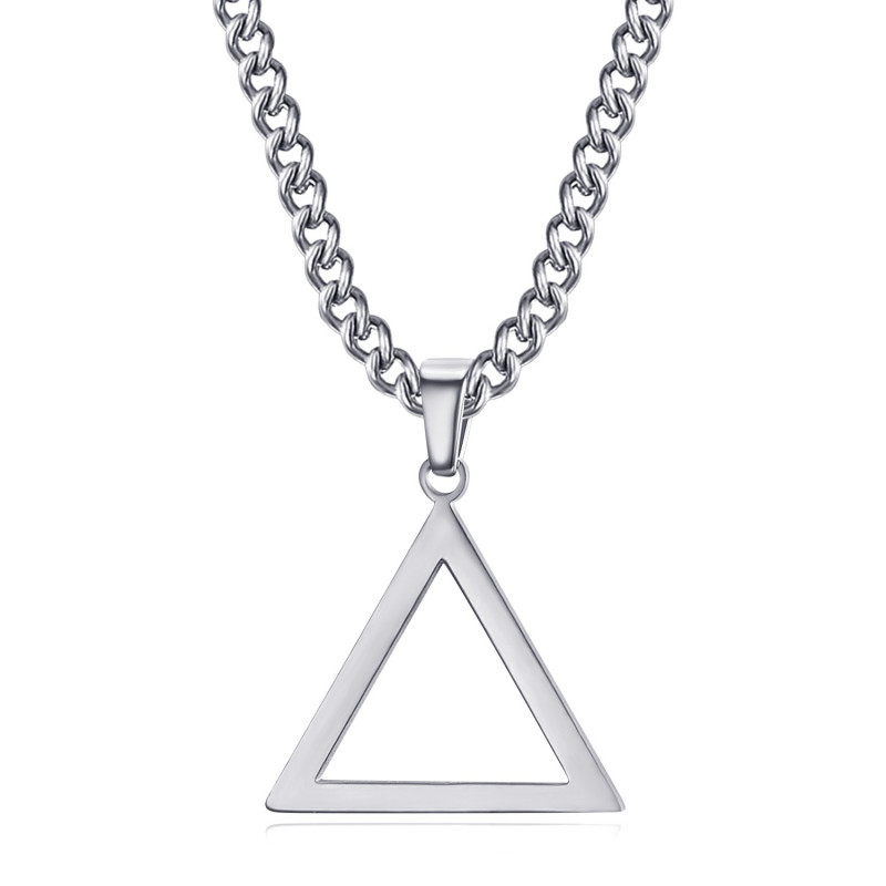 PE0300 BOBIJOO Jewelry Silber Freimaurer Dreieck Anhänger