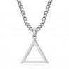 PE0300 BOBIJOO Jewelry Silver Freemasonry Triangle Pendant