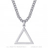 PE0300 BOBIJOO Jewelry Colgante Triángulo de la Masonería de Plata