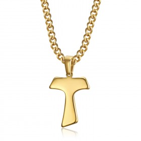 PE0301 BOBIJOO Jewelry Anhänger Kreuz des Heiligen Anthony Tau Gold