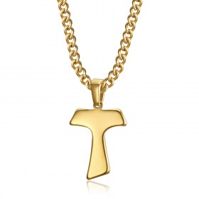 PE0301 BOBIJOO Jewelry Pendant Cross of Saint Anthony Tau Gold