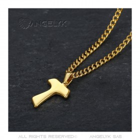 PE0301 BOBIJOO Jewelry Anhänger Kreuz des Heiligen Anthony Tau Gold