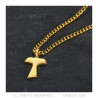 PE0301 BOBIJOO Jewelry Anhänger Kreuz des Heiligen Anthony Tau Gold