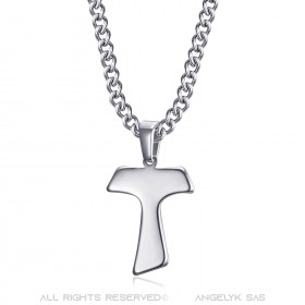 PE0302 BOBIJOO Jewelry Anhänger Kreuz des Heiligen Anthony Tau Silber