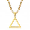 PE0299 BOBIJOO Jewelry Gold Freemasonry Triangle Pendant