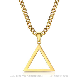 PE0299 BOBIJOO Jewelry Gold Freimaurer Dreieck Anhänger