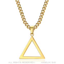 Pendentif Triangle Franc Maçonnerie Or bobijoo