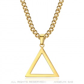 PE0299 BOBIJOO Jewelry Gold Freemasonry Triangle Pendant