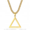 PE0299 BOBIJOO Jewelry Gold Freemasonry Triangle Pendant
