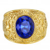 BA0382 BOBIJOO Gioielli American University Ring USA Steel Gold