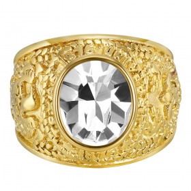 Bague Universitaire Américaine USA Acier Or bobijoo